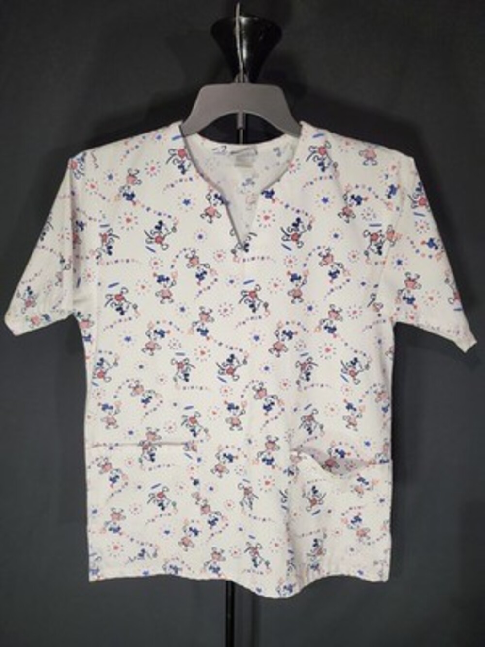 Mickey Mouse Walt Disney Official XS Scrub Top July 4th USA Nursing  Vintage 255